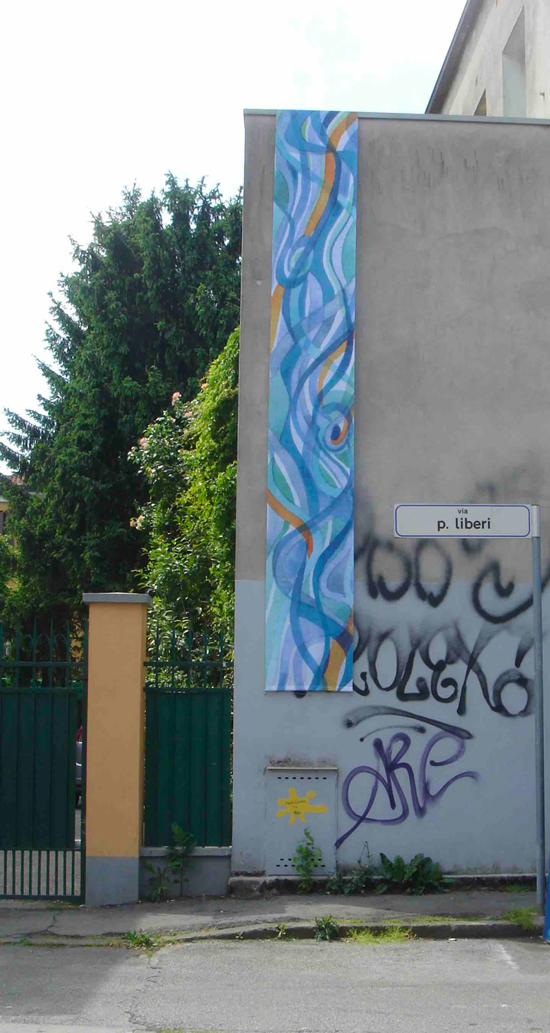 Quartiere Arcella, Padova 2018<br> Onde, telo in poliestere